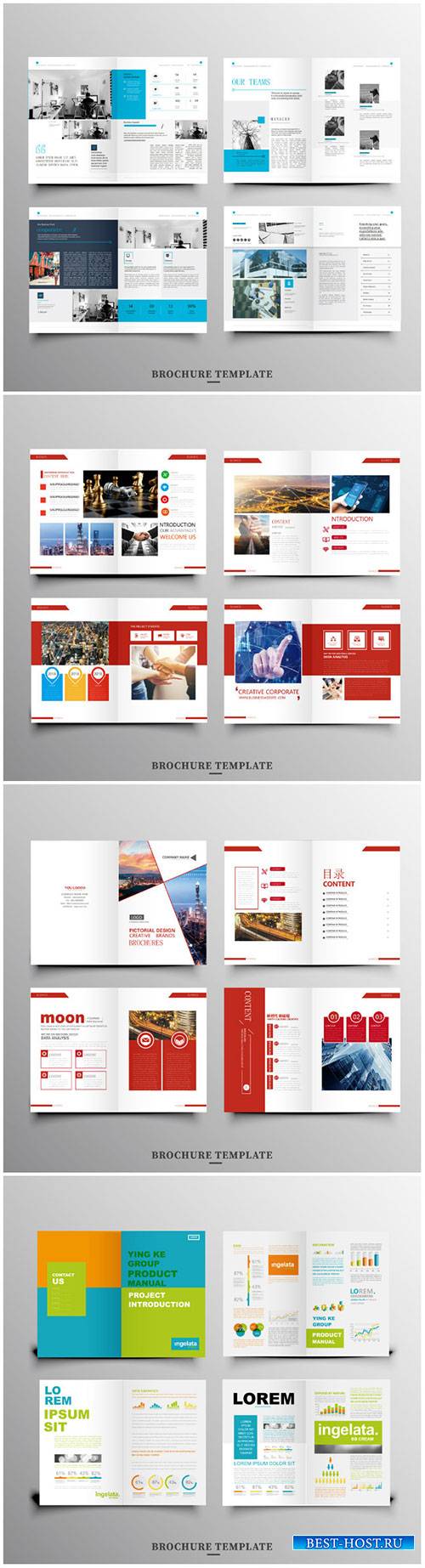 Brochure template vector layout design, corporate business annual report, magazine, flyer mockup # 245