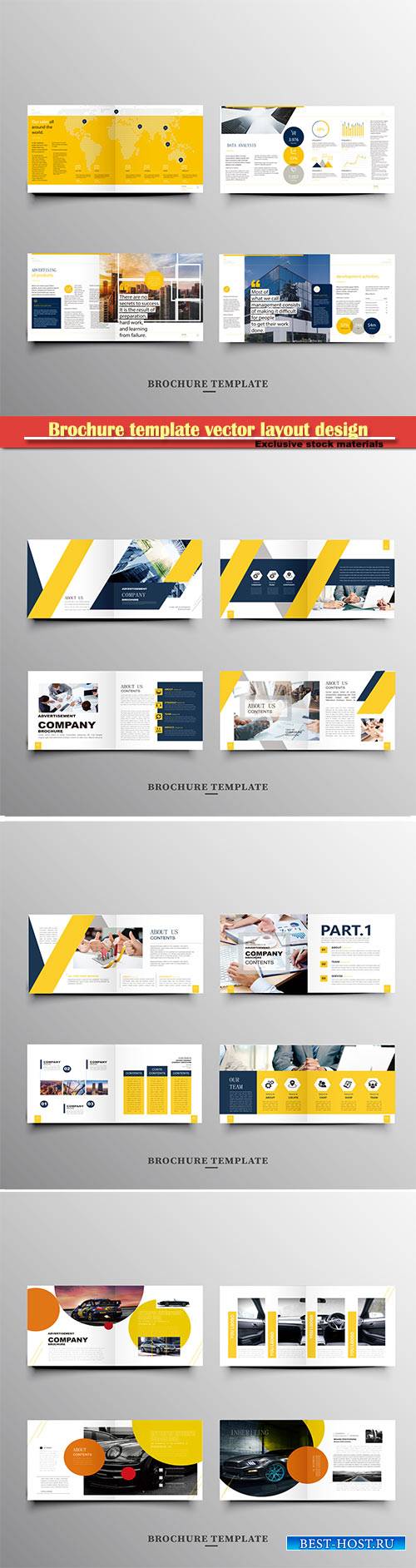 Brochure template vector layout design, corporate business annual report, magazine, flyer mockup # 249
