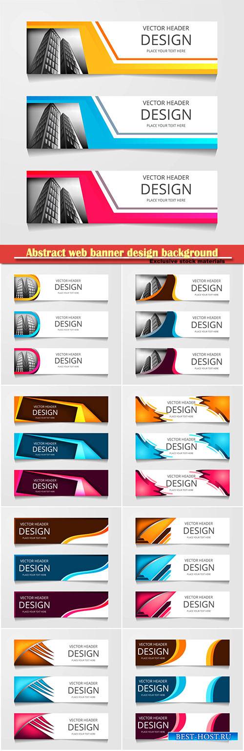 Abstract web banner design background or header templates