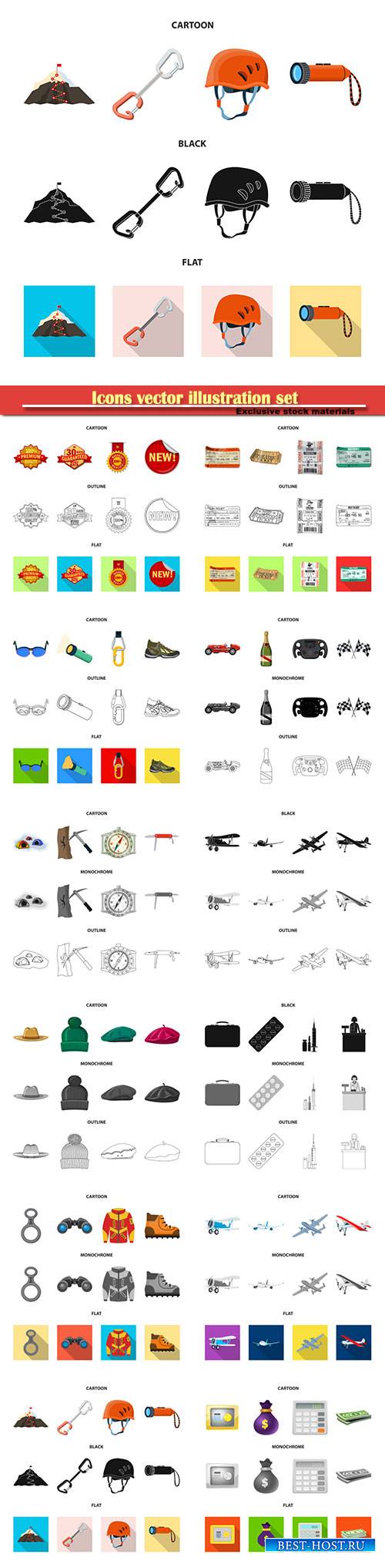Icons vector illustration set # 10