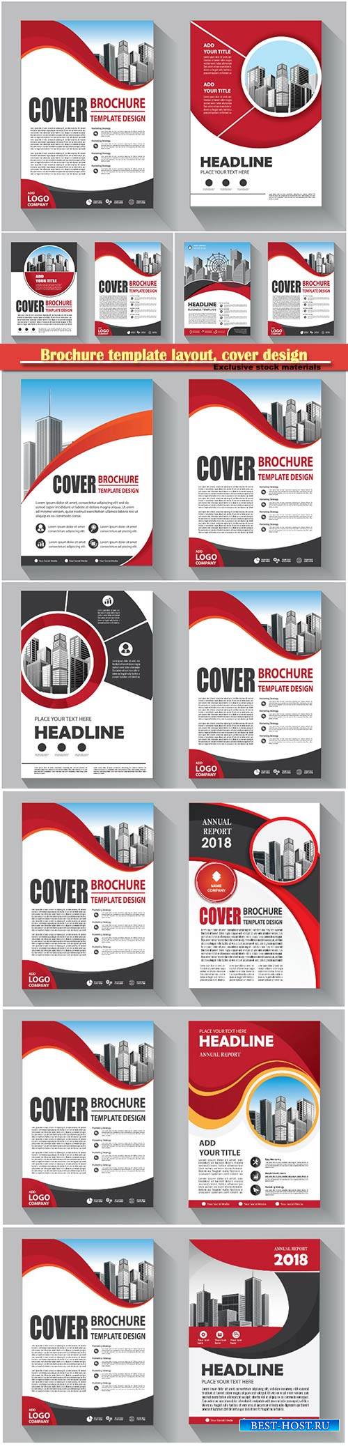 Brochure template layout, cover design annual report