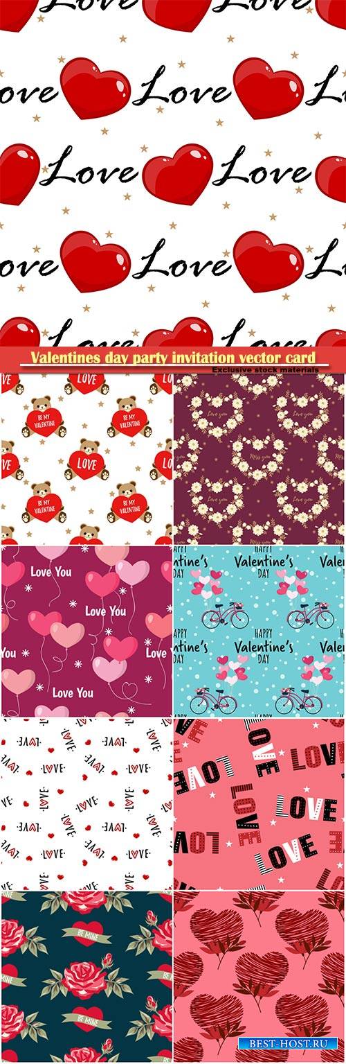Valentines day seamless vector pattern