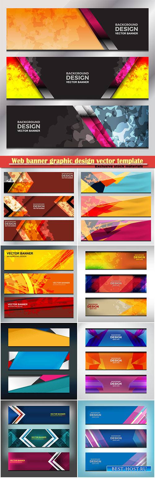 Web banner graphic design vector template