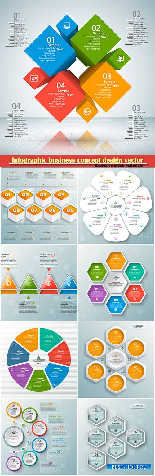 Infographic business concept design vector illustration # 11