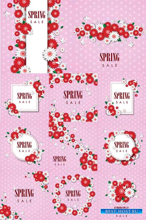 Здравствуй, весна - Векторный клипарт / Hello Spring - Vector Graphics