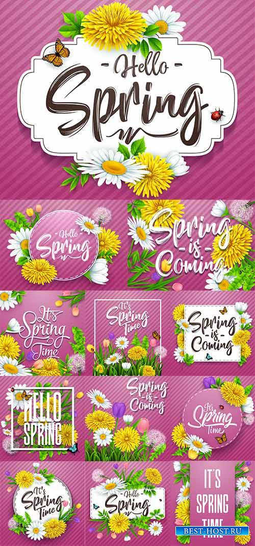 Здравствуй, весна - 5 - Векторный клипарт / Hello Spring - 5 - Vector Graphics