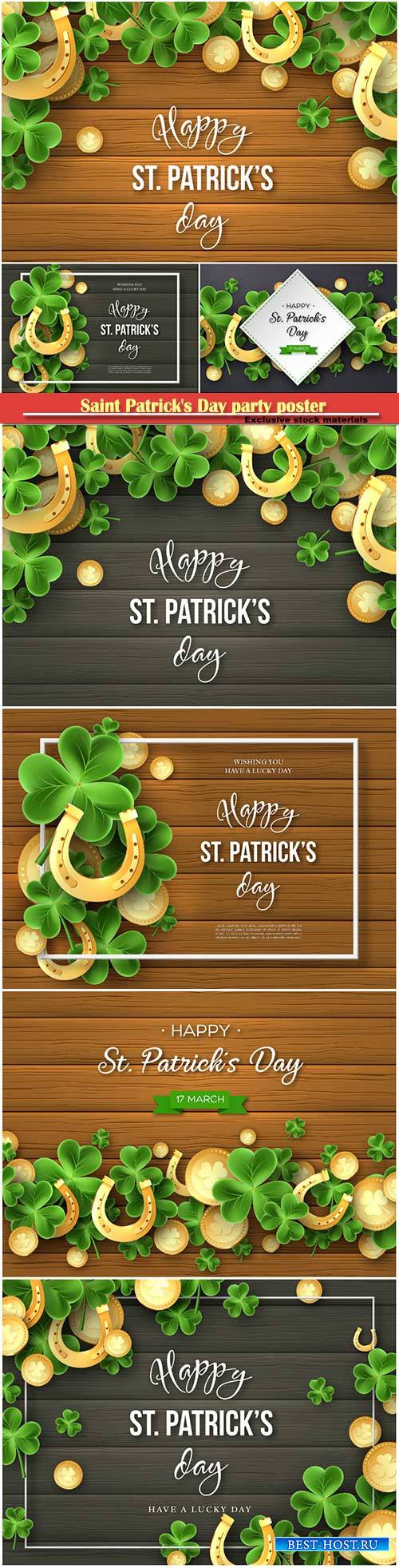 St.Patricks Day background greeting holiday design