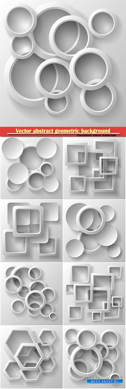 Vector illustration of an abstract geometric background, 3d render