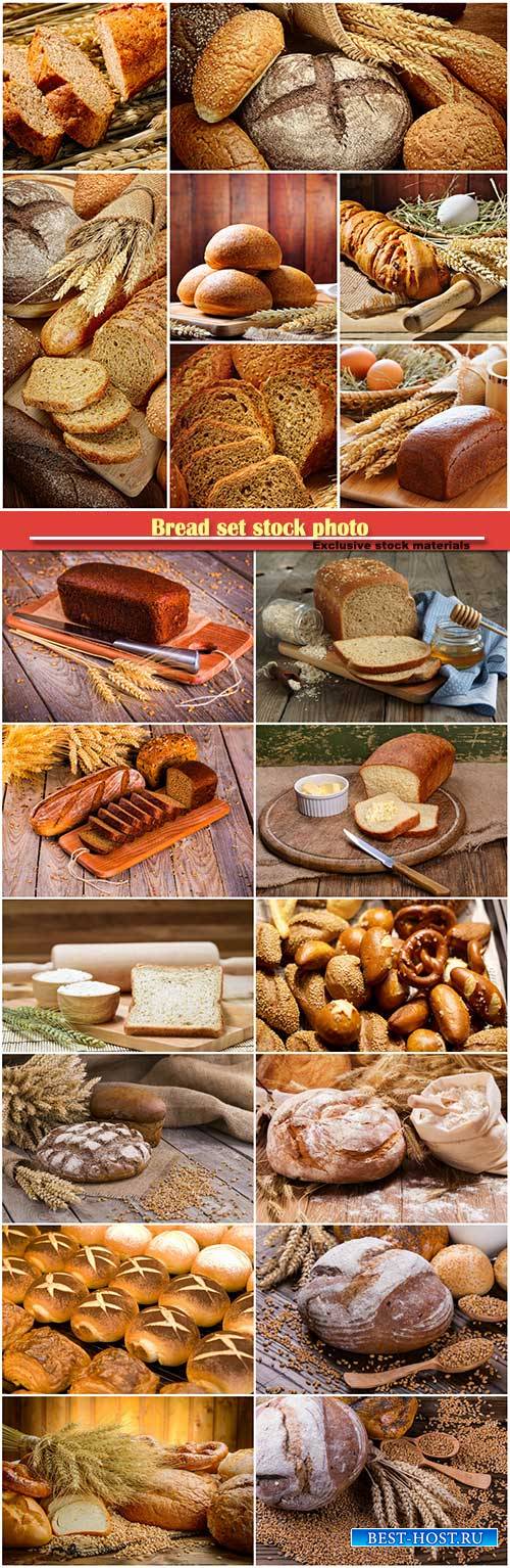 Bread set stock photo