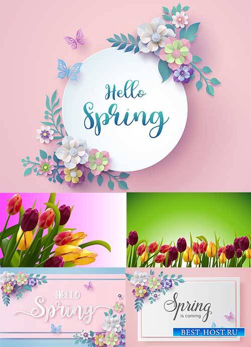 Здравствуй, весна - 16 - Векторный клипарт / Hello Spring - 16 - Vector Graphics