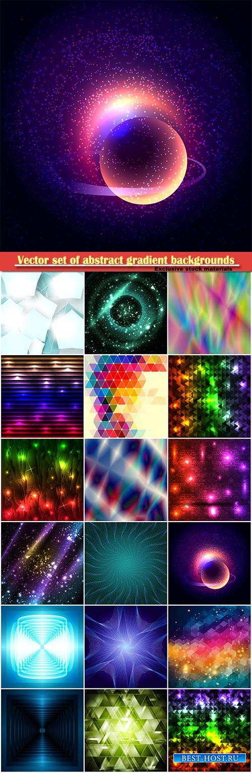 Vector set of abstract gradient backgrounds # 3