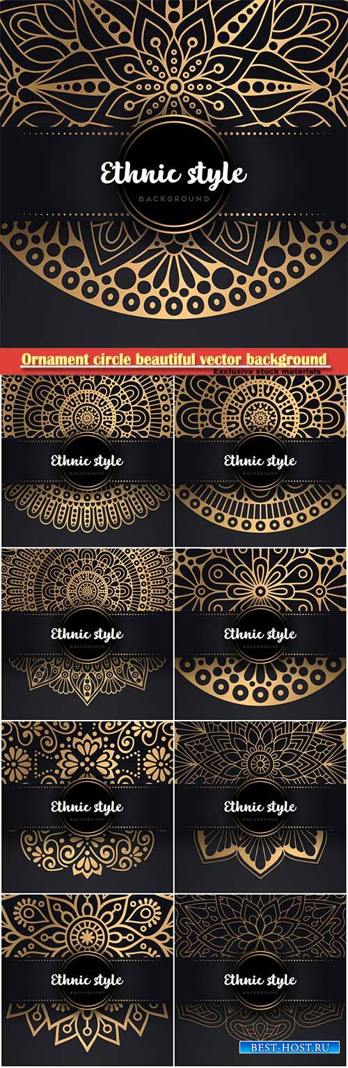 Ornament circle beautiful vector background