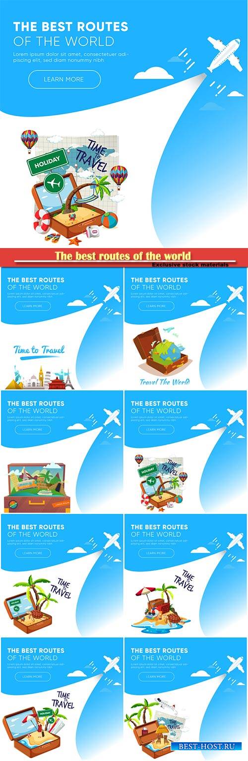 The best routes of the world, vacation and travel concept