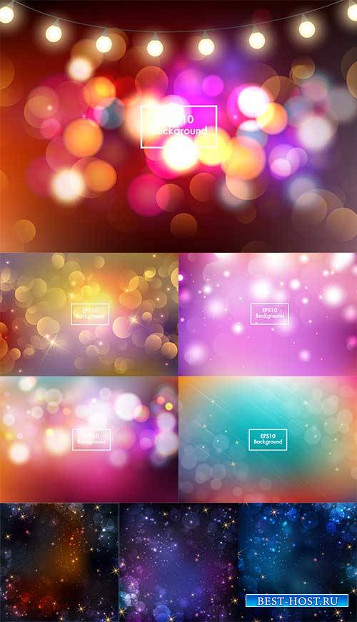 Разноцветные абстрактные фоны в векторе / Multicolored abstract backgrounds in vector