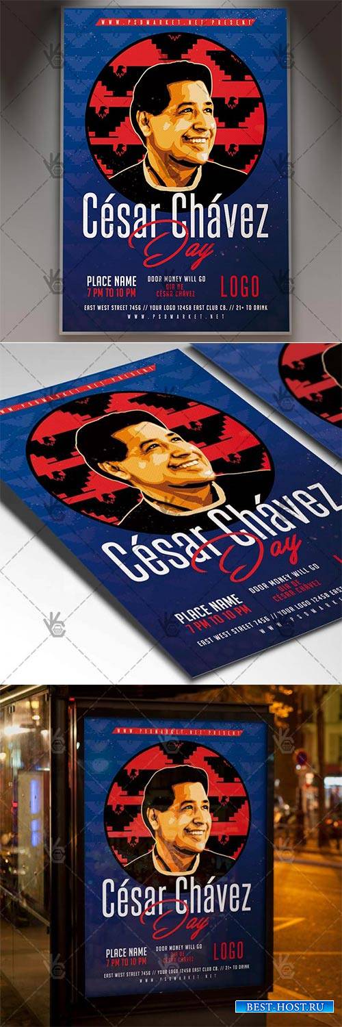 Cesar Chavez Day – Community Flyer PSD Template