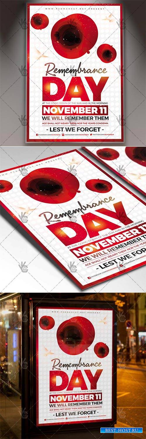 Remembrance Day – American Flyer PSD Template