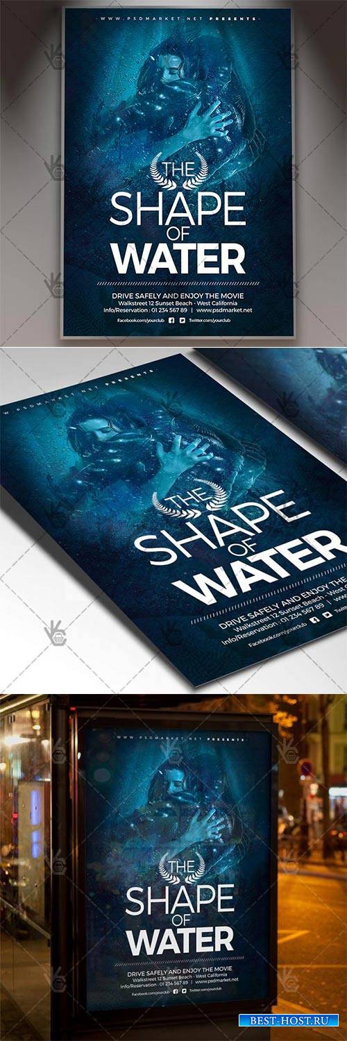 The Shape of Water – Club Flyer PSD Template