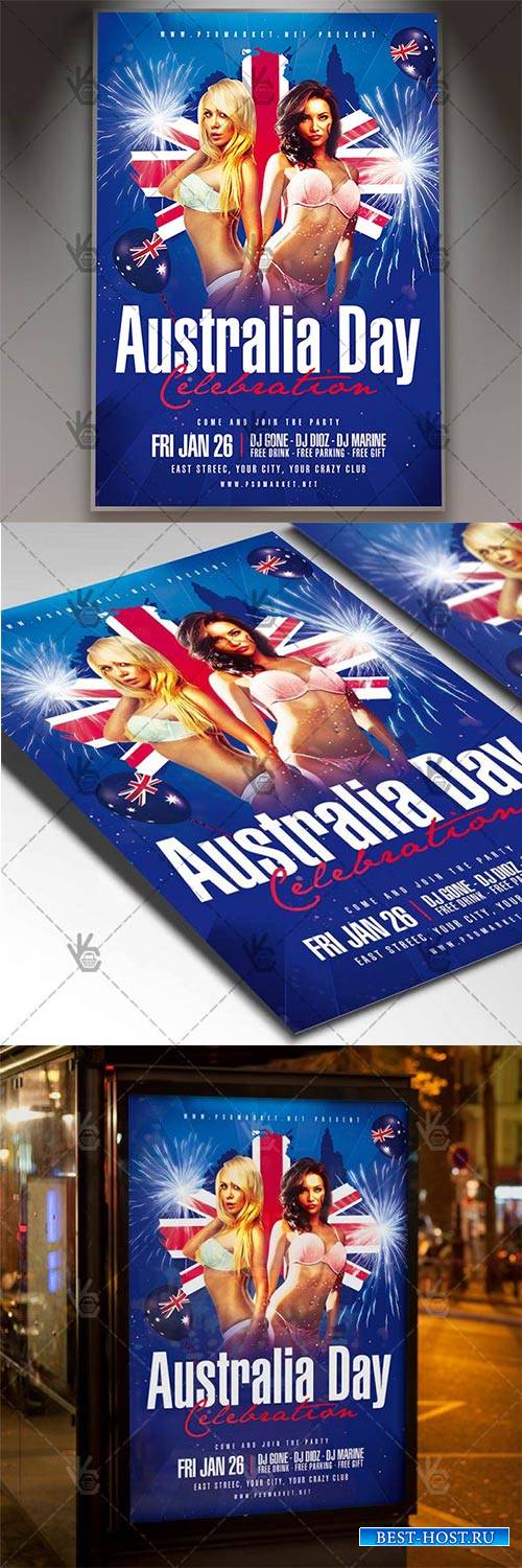 Australia Day Celebration – Club Flyer PSD Template