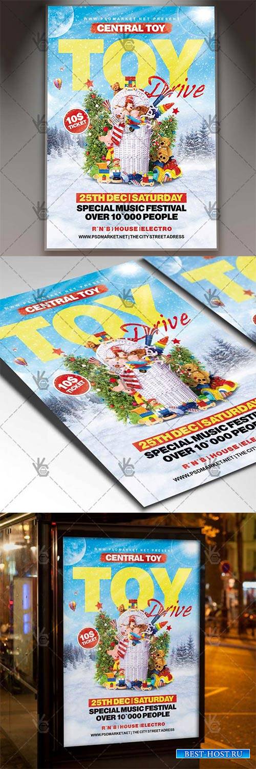 Toy Drive – Winter Flyer PSD Template
