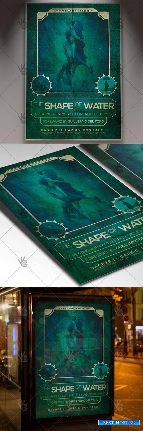 The Shape of Water Poster – Club Flyer PSD Template