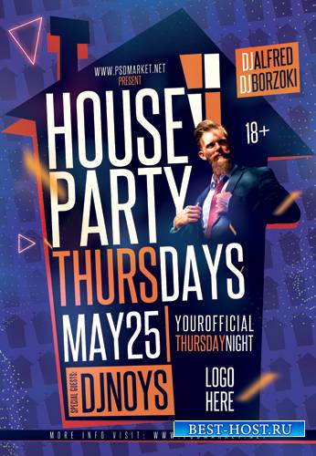 HOUSE PARTY FLYER – PSD TEMPLATE