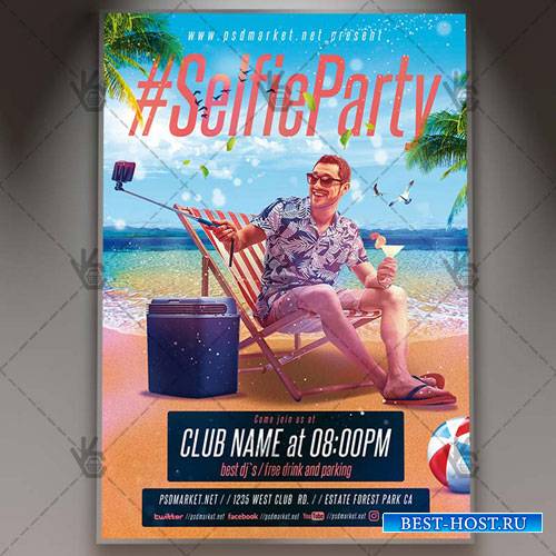 SELFIE PARTY NIGHT FLYER - PSD TEMPLATE