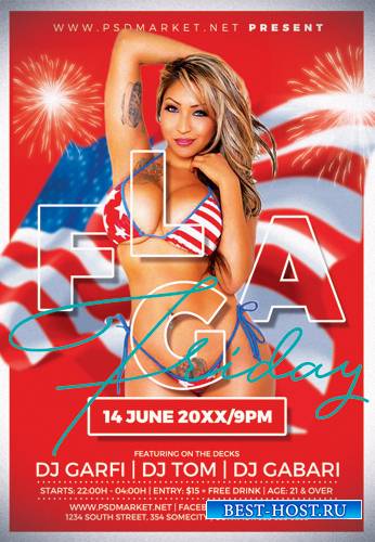 FLAG DAY FLYER – PSD TEMPLATE