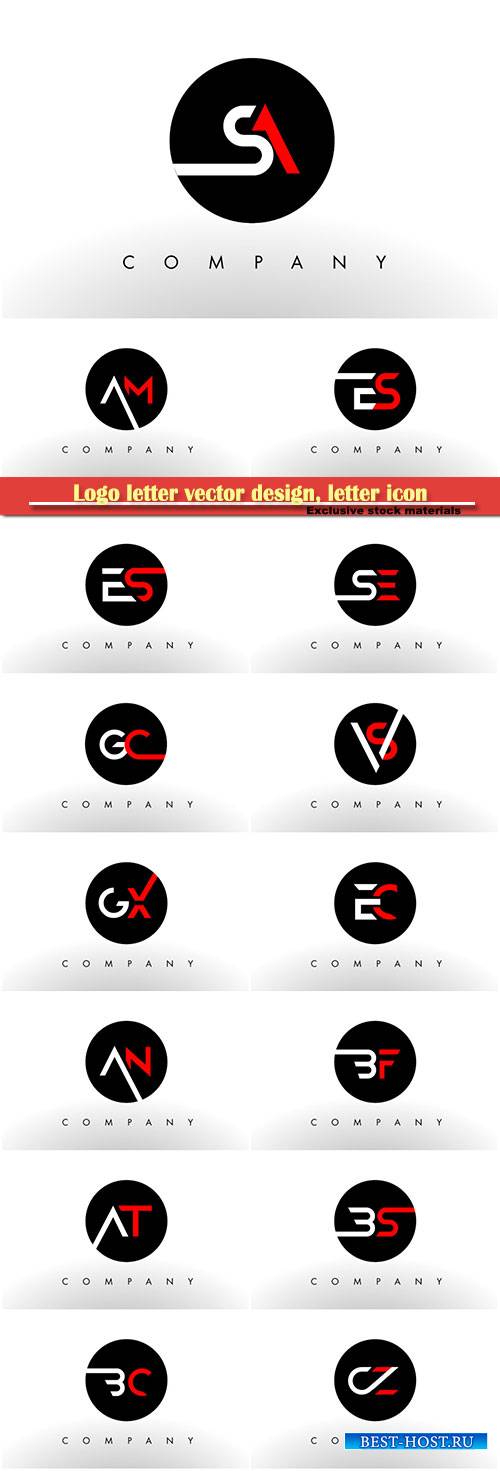 Logo letter vector design, letter icon # 4