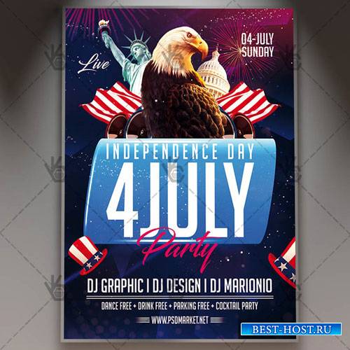 4TH OF JULY FLYER – PSD TEMPLATE
