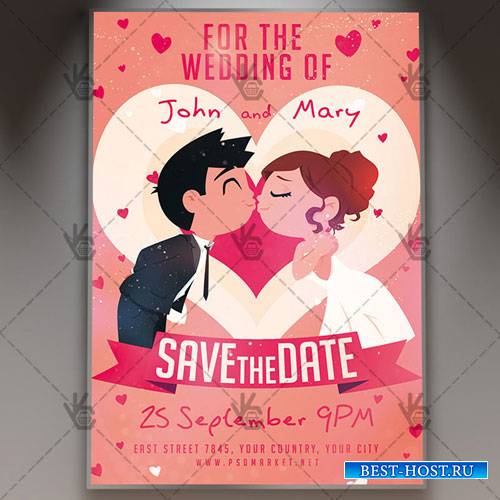 SAVE THE DATE FLYER – PSD TEMPLATE