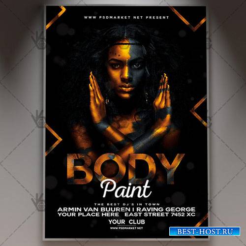 Body Paint Flyer - PSD Template