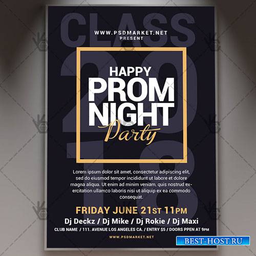 Happy Prom Night Flyer – PSD Template