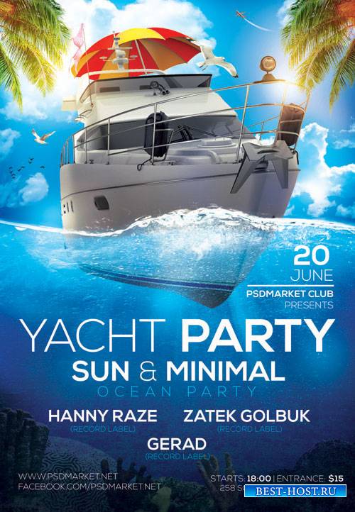 YACHT PARTY – PREMIUM FLYER PSD TEMPLATE