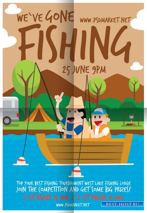 FISHING FLYER – PSD TEMPLATE
