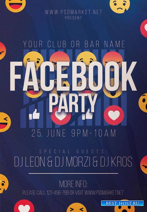 FACEBOOK PARTY NIGHT FLYER – PSD TEMPLATE