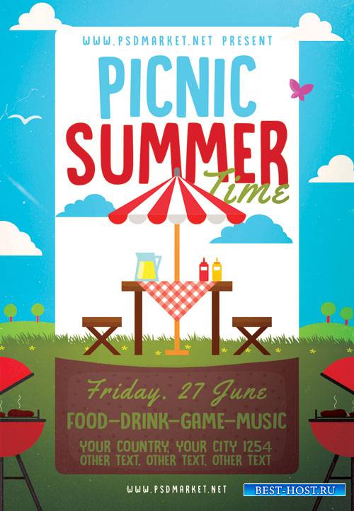 PICNIC TIME FLYER – PSD TEMPLATE