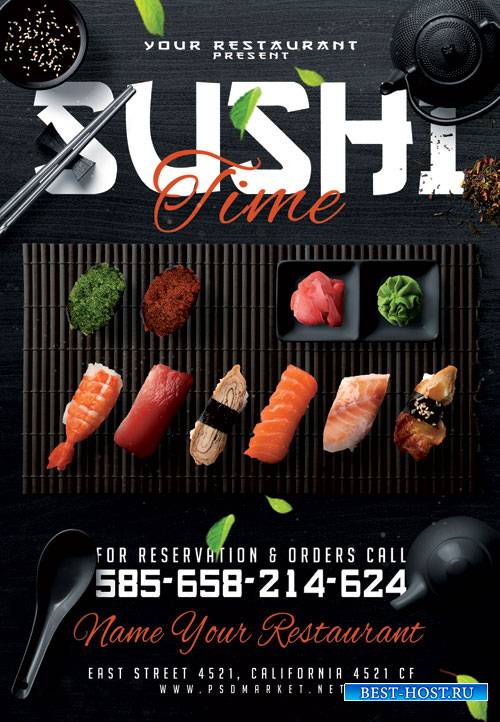 SUSHI FLYER – PSD TEMPLATE