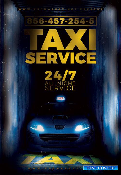 TAXI SERVICE FLYER - PSD TEMPLATE