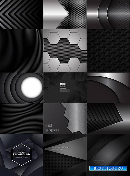 Чёрные фоны в векторе / Black backgrounds in vector