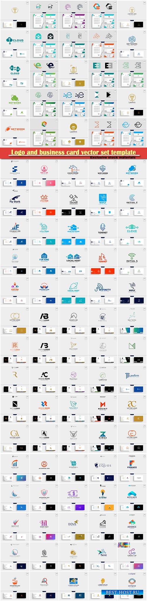 Logo and business card vector set template