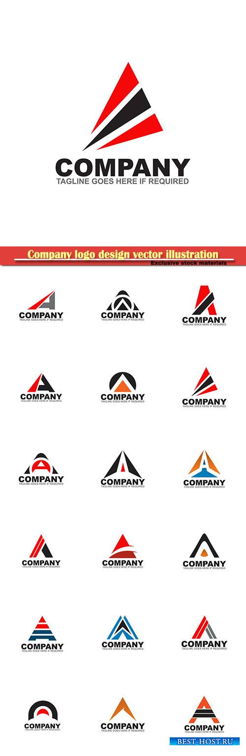 Company logo design vector illustration