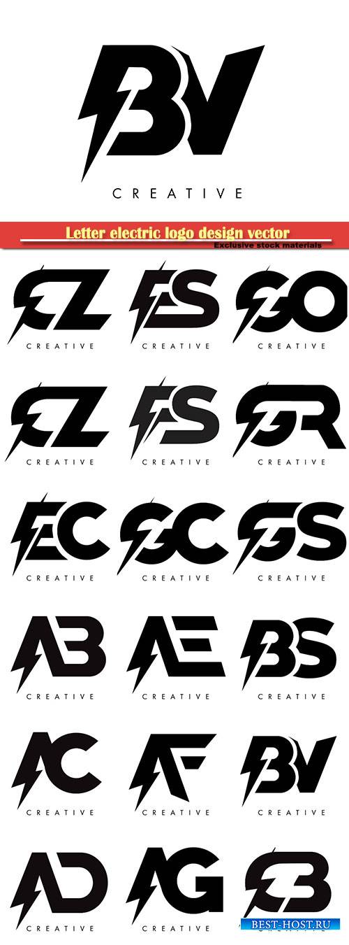Letter electric logo design vector illustration # 2