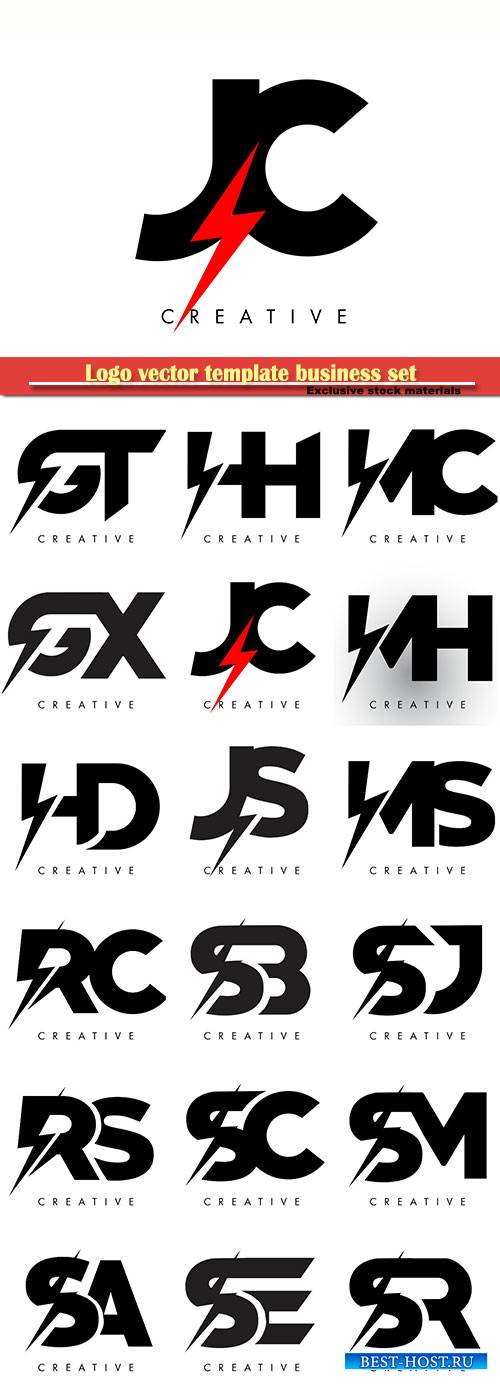 Logo vector template business set