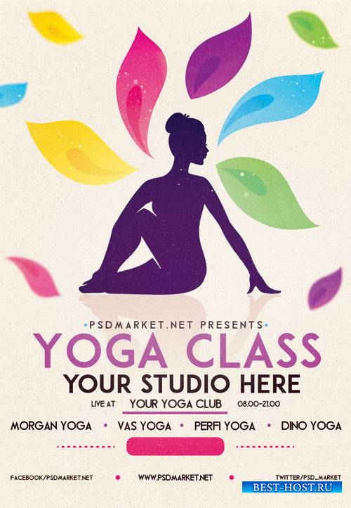 Yoga class - Premium flyer psd template
