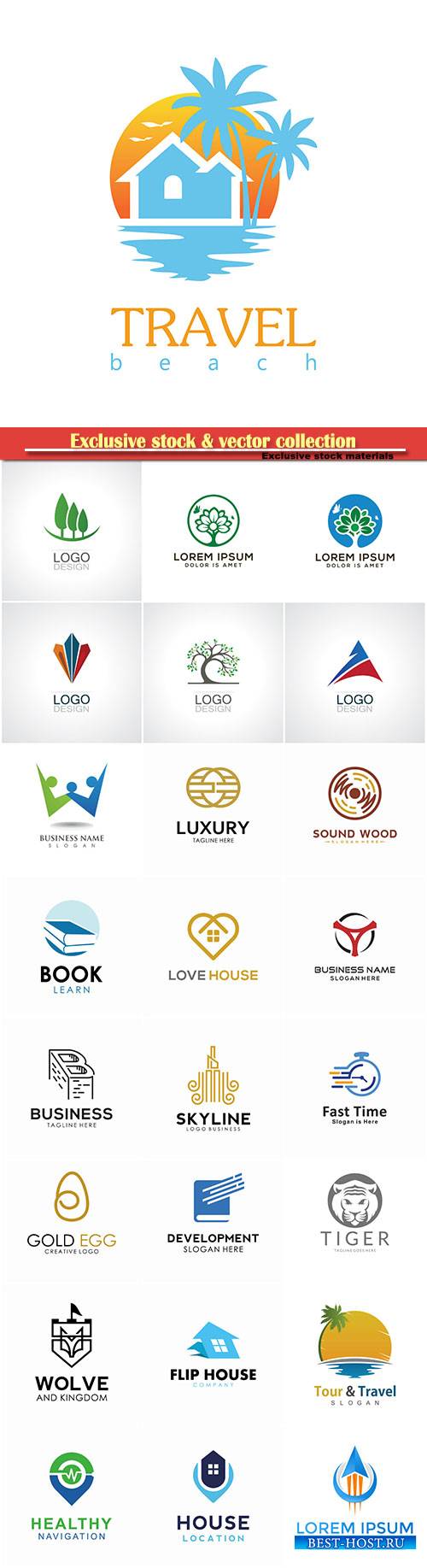 Logo vector template business set # 18