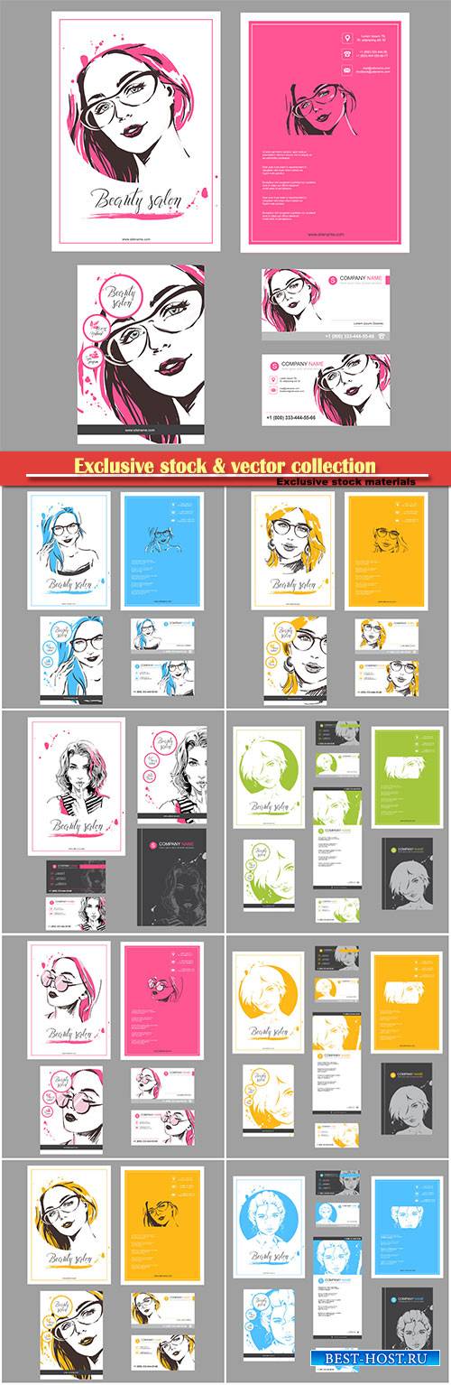 Big set of fashion templates for card, flyer, poster, brochure and leaflet design