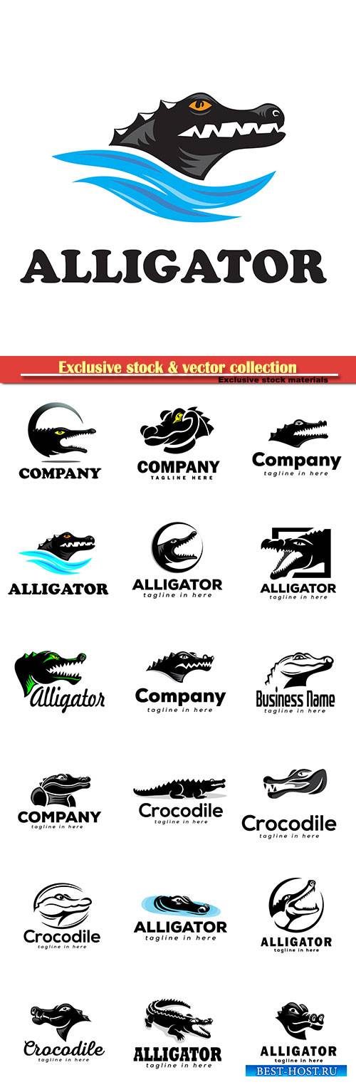 Alligator logo vector illustration