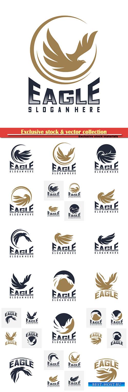 Eagle logo design vector,  icon symbol