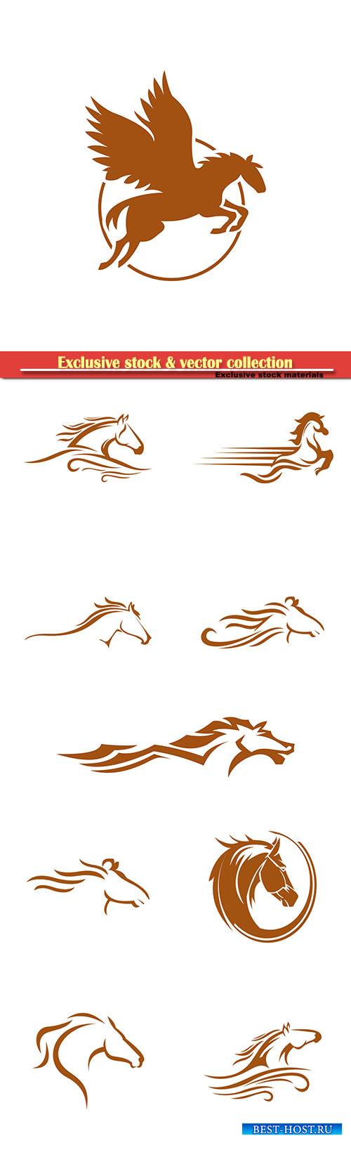 Horse logo vector illustration