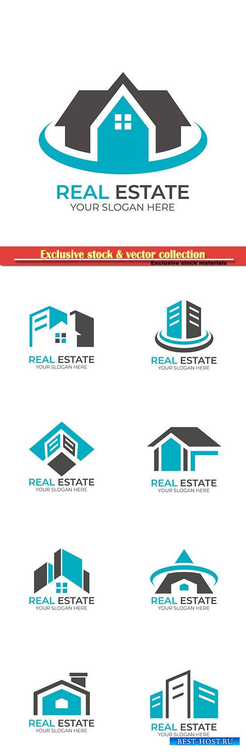Real estate logo vector illustration